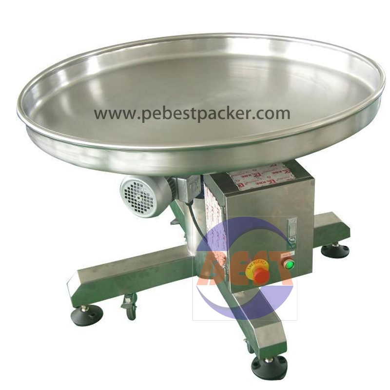 Mesa recogida giratoria para recoger y ordenadas acabadas bolsas